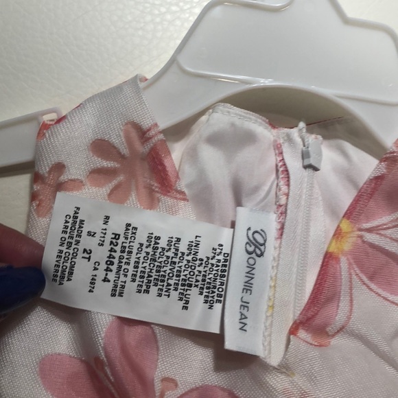 Pink and white flower dress Bonnie Jean - Picture 7 of 10